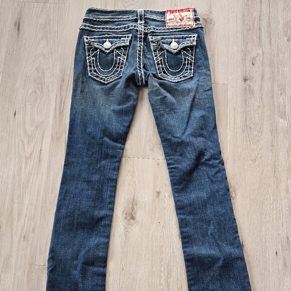 True Religion Y2K Billy Super T medium wash denim skinny low-rise jeans WMS 27" - Picture 8 of 10
